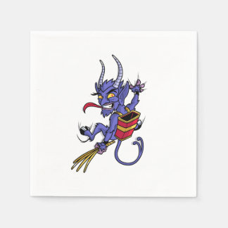 Krampus is coming christmas cartoon character illu napkins