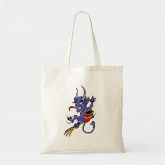 Krampus is coming christmas cartoon character illu tote bag