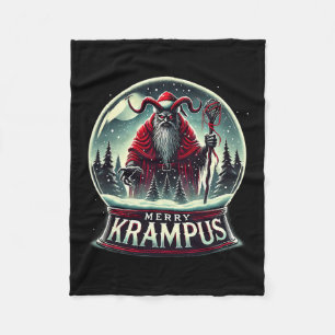 Krampus Is Coming To Town Horror Merry Krampus Chr Fleece Blanket