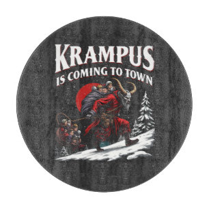 Krampus is Coming to Town Krampus Christmas Cutting Board