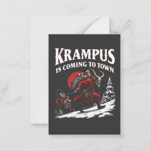 Krampus is Coming to Town Krampus Christmas Note Card