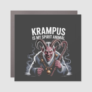 Krampus Is My Spirit Animal Christmas Funny Car Magnet