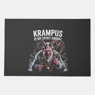 Krampus Is My Spirit Animal Christmas Funny Doormat
