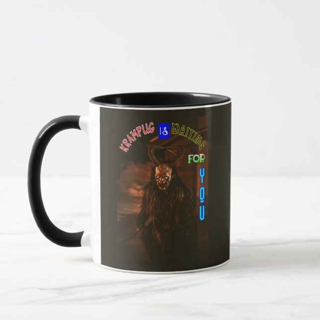 Krampus Is Waiting For You December Krampusnacht Mug (Left)