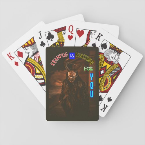 Krampus Is Waiting For You December Krampusnacht Playing Cards