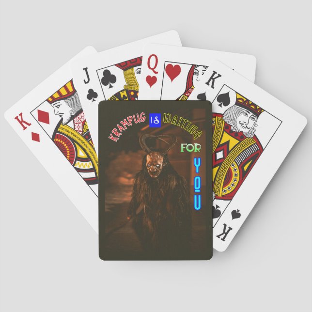 Krampus Is Waiting For You December Krampusnacht Poker Cards (Back)