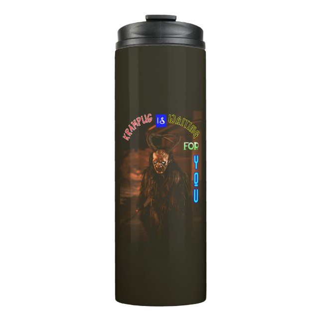 Krampus Is Waiting For You December Krampusnacht Thermal Tumbler (Front)