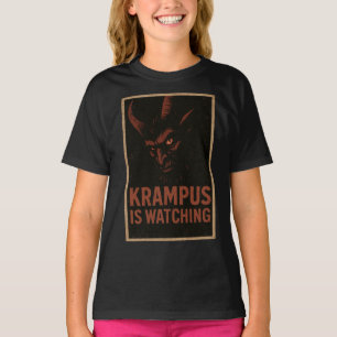 Krampus Is Watching – Vintage Horror Christmas Shi T-Shirt
