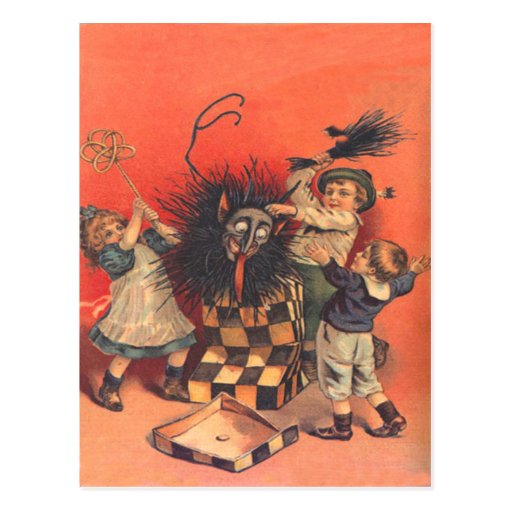 Krampus Jack-In-A-Box Postcard | Zazzle