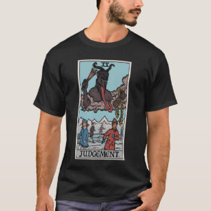 Krampus Judgement Tarot Card Funny Christmas Gothi T-Shirt