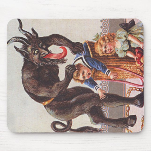 Krampus Kidnapping Children Mouse Pad (Front)