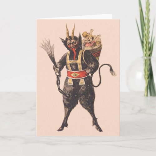 Krampus Kidnapping Children Switch Holiday Card