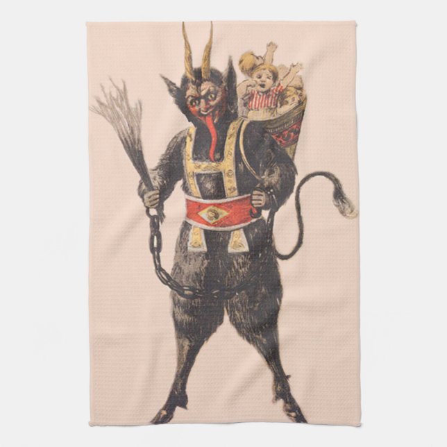 Krampus Kidnapping Children Switch Towel (Vertical)