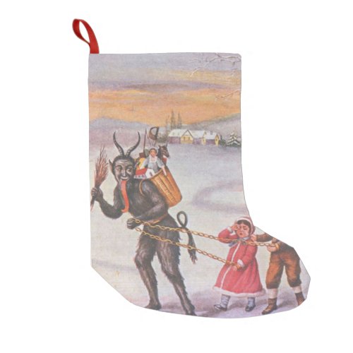 Krampus Kidnapping Children Toys Switch Small Christmas Stocking