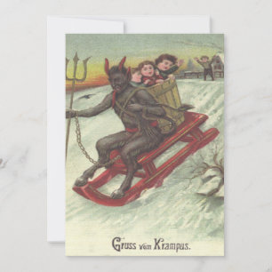 Krampus Kidnapping Kids on Sleigh