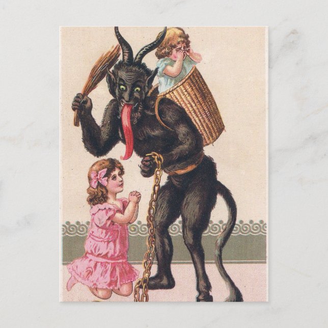 Krampus Kidnaps Kids Vintage Holiday Christmas (Front)