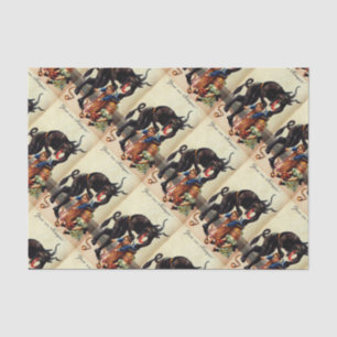 Krampus Kids in Basket Christmas Holiday Xmas Tissue Paper