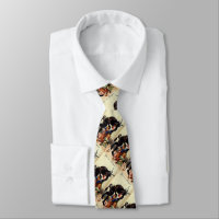 Krampus Kids in Basket Holiday Christmas Necktie