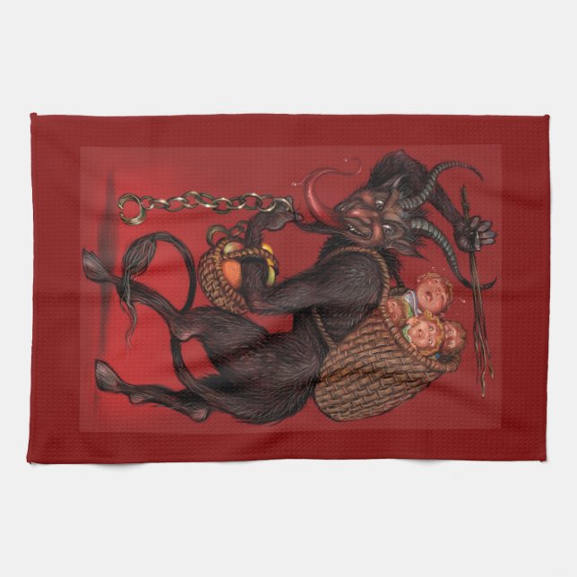 Krampus Kitchen Towel (Horizontal)