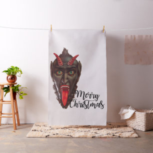 krampus merry christmas fabric