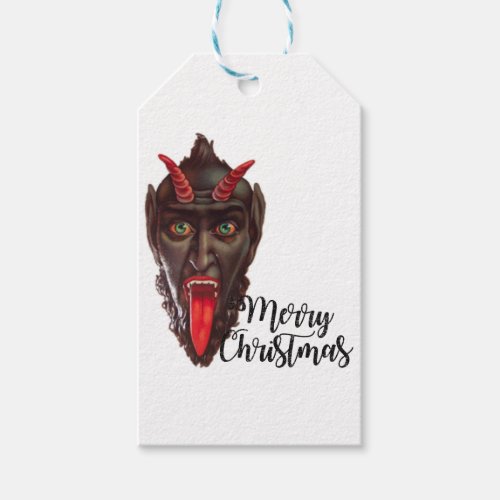 krampus merry christmas gift tags