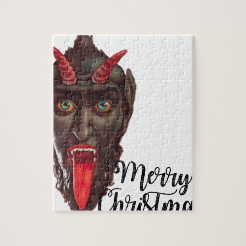 krampus merry christmas jigsaw puzzle