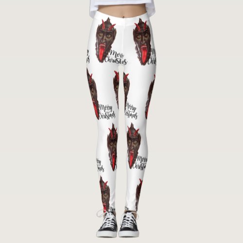 krampus merry christmas leggings