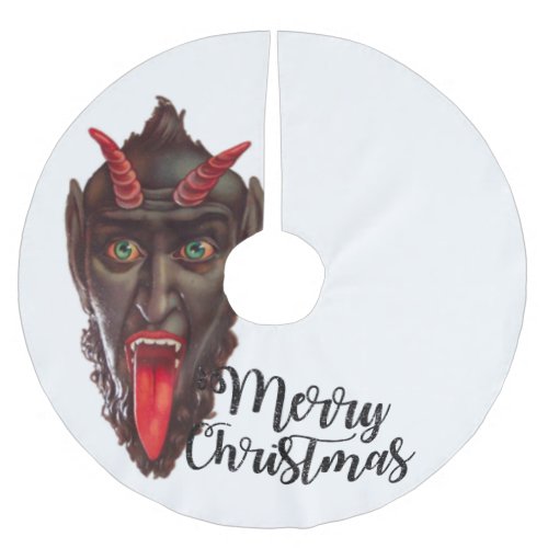 krampus merry christmas tree skirt