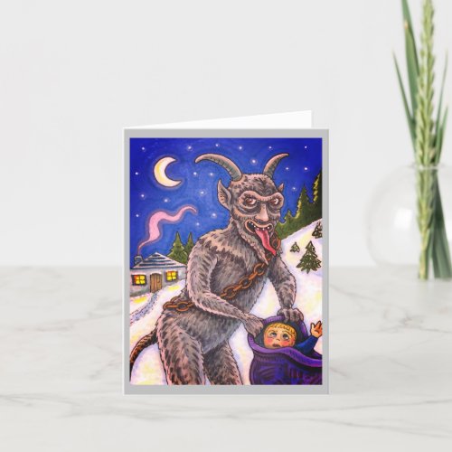 KRAMPUS  NAUGHTY CHILDREN SCARY CHRISTMAS STORY HOLIDAY CARD