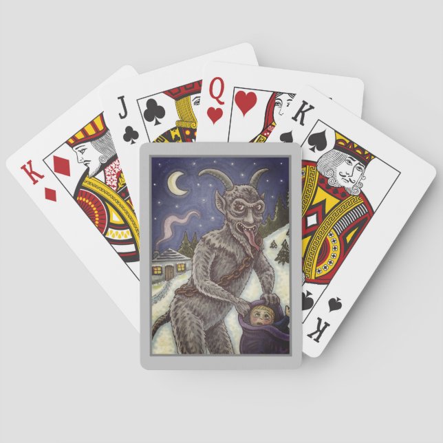 KRAMPUS & NAUGHTY CHILDREN, SCARY CHRISTMAS STORY POKER CARDS (Back)