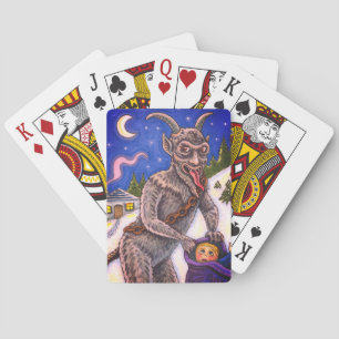 KRAMPUS & NAUGHTY CHILDREN, SCARY CHRISTMAS STORY POKER CARDS