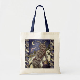 KRAMPUS & NAUGHTY CHILDREN, SCARY CHRISTMAS STORY TOTE BAG