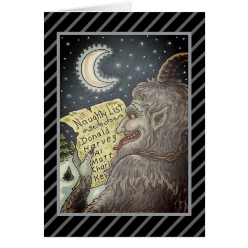 KRAMPUS NAUGHTY LIST SCARY CHRISTMAS STORY CARD