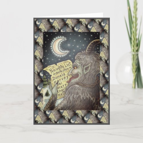 KRAMPUS NAUGHTY LIST SCARY CHRISTMAS STORY HOLIDAY CARD