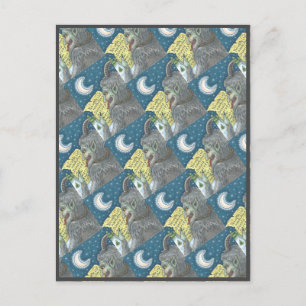 KRAMPUS NAUGHTY LIST, SCARY CHRISTMAS STORY POSTCARD