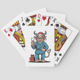 Krampus Nurse Christmas Evil Xmas Poker Cards