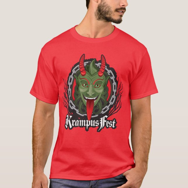 Krampus Original (Red T) T-Shirt (Front)