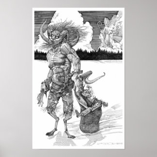 Krampus Pen & Ink Poster