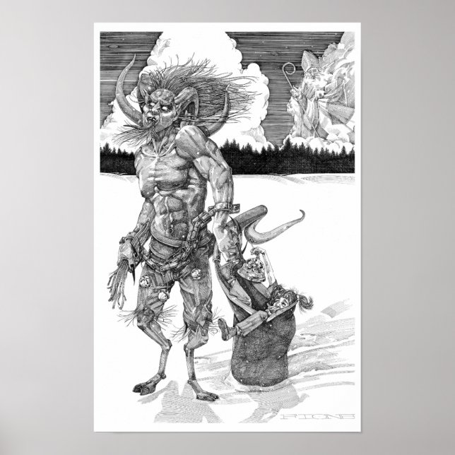 Krampus Pen & Ink Poster (Front)