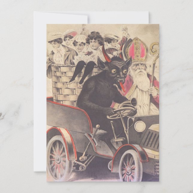 Krampus & Priest Driving With Children (Front)