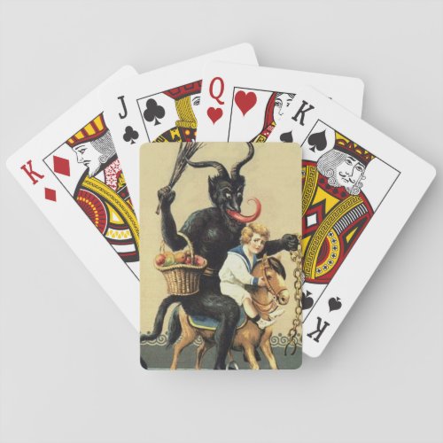 Krampus Rocking Horse Holiday Christmas Xmas Poker Cards