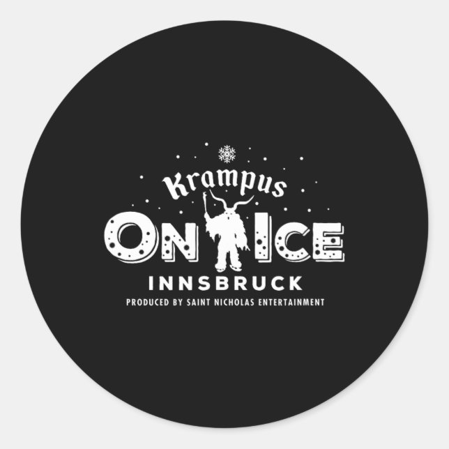 Krampus Run Innsbruck Austria  Classic Round Sticker (Front)