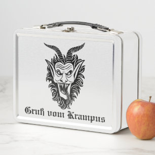 Krampus Scary Holiday Metal Lunch Box
