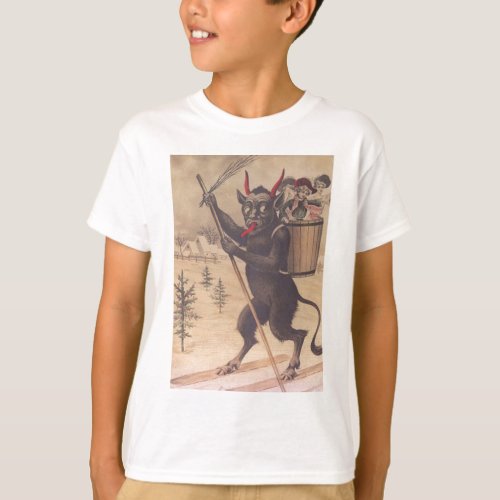 Krampus Skiing Kidnapping Women T_Shirt