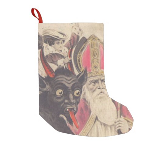 Krampus St Nickolaus Kidnapping People Car Small Christmas Stocking