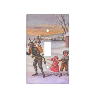 Krampus Stealing Toys & Children Light Switch Cover