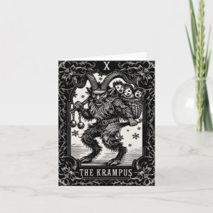 Krampus Tarot Card Design Christmas Season Evil Pa