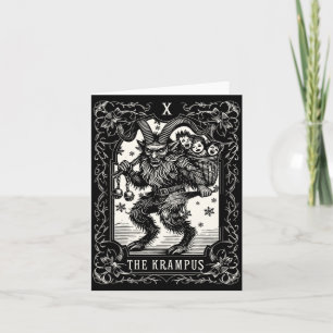 Krampus Tarot Card Design Christmas Season Evil Pa