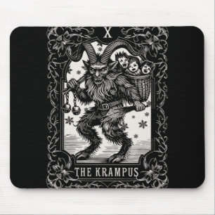 Krampus Tarot Card Design Christmas Season Evil Pa Mouse Pad