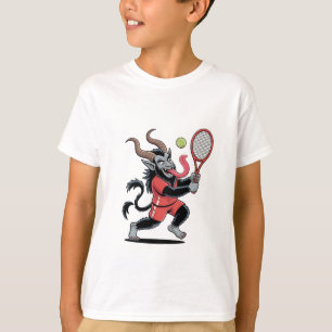 Krampus Tennis Christmas Court Demon Tennis  T-Shirt
